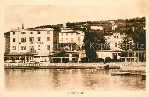 AK / Ansichtskarte Portorose_Istrien Hotel Centrale Portorose_Istrien