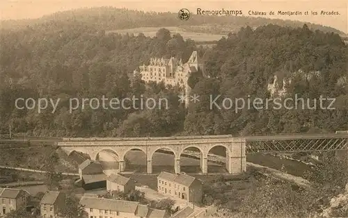 Remouchamps_Liege Chateau de Montjardin et les Arcades Viaduc Pont Remouchamps Liege