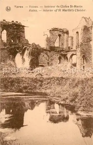 Ypres_Ypern_West_Vlaanderen Ruines Cloitre St. Martin Ypres_Ypern