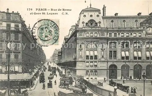 Paris Rue de Rome et Gare St. Lazare Paris