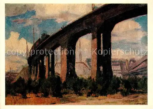 AK / Ansichtskarte K?nstlerkarte G.Manizer city overpass 