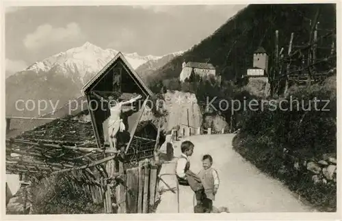 Merano_S?dtirol Castel Tirolo Wegkreuz  