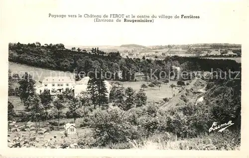 Rougeminiere_Ferrieres Paysage vers le Chateau de Ferot et le centre du village 