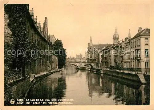 Gand_Belgien La Lys et le Quai des Dominicains Gand Belgien