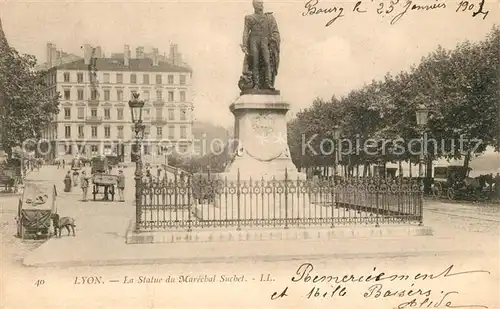 Lyon_France Statue du Marechal Suchet Monument Lyon France