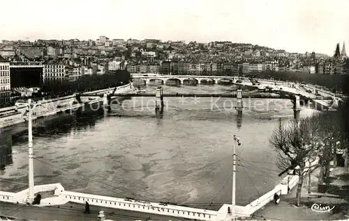 Lyon_France Pont Tilsitt Pont du Palais Pont du Change Coteau Croix Rousse Lyon France