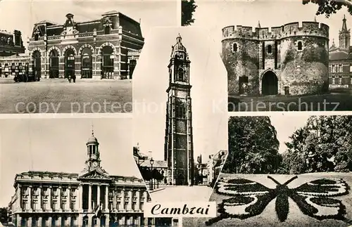 Cambrai La Gare Porte de Paris Le Beffroi Hotel de Ville Papillon Jardin Public Cambrai