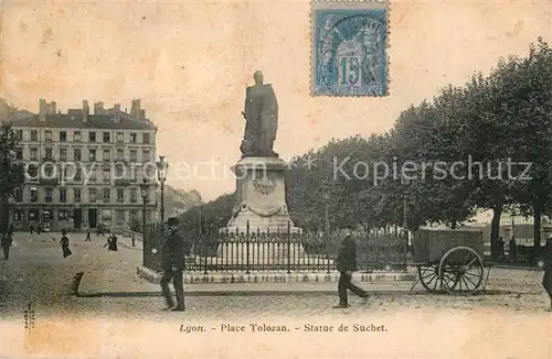 Lyon_France Place Tolozan Statue de Suchet Lyon France