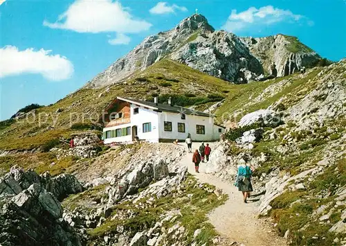 AK / Ansichtskarte Lermoos_Tirol Grubigsteinhaus mit Grubigstein Alpen Lermoos Tirol