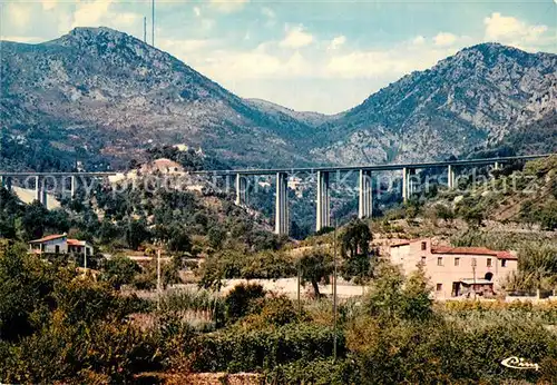 Gorbio Autoroute France Italie Viaduc de Saint Sauveur Gorbio