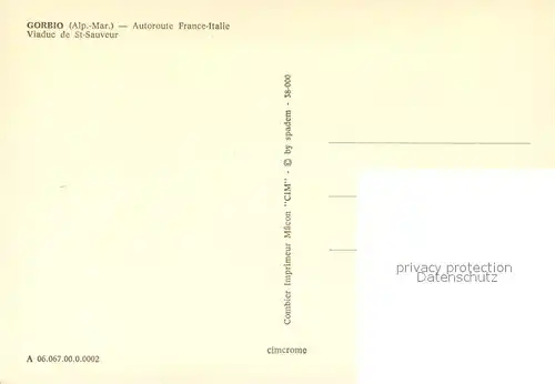 Gorbio Autoroute France Italie Viaduc de Saint Sauveur Gorbio