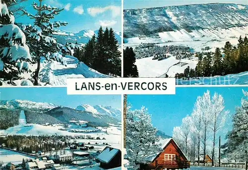 Lans en Vercors Winterpanorama Lans en Vercors