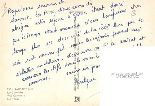 Sausset les Pins La Corniche La Plage vue generale Sausset les Pins