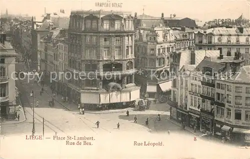 Liege_Luettich Place St Lambert Rue de Bex Rue Leopold Liege Luettich