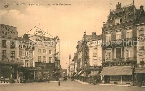Charleroi Place du Sud et coin rue de Marchiennes Charleroi