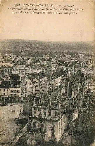 Chateau Thierry Vue generale Au premier plan ruines du Quartier de lHotel de Ville Chateau Thierry