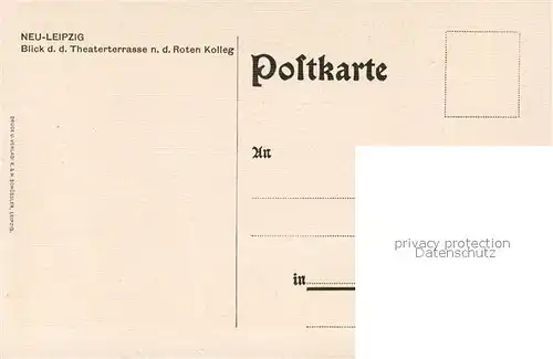 Leipzig Theaterterrasse mit Rotem Kolleg Leipzig