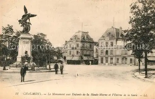 Chaumont_Haute Marne Le Monument aux Enfants de la Haute Marne et lEntree de la Gare Chaumont Haute Marne