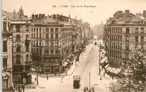 Lyon_France Rue de la Republique Lyon France
