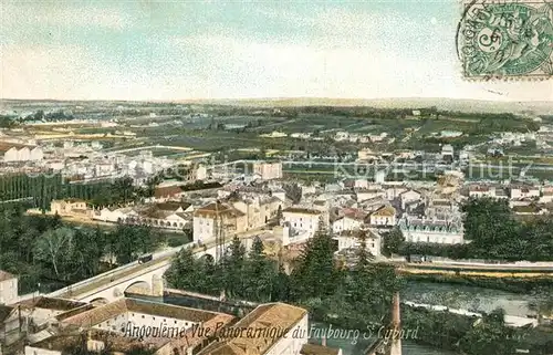 Angouleme Vue panoramique du Faubourg St Cyvard Angouleme