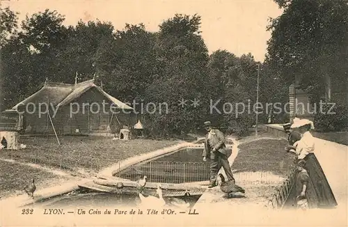 Lyon_France Un Coin du Parc de la Tete d Or Lyon France