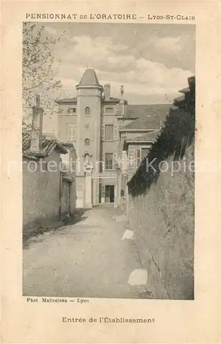 Lyon_France Pensionnat de lOratoire Entree de l Etablissement Lyon France