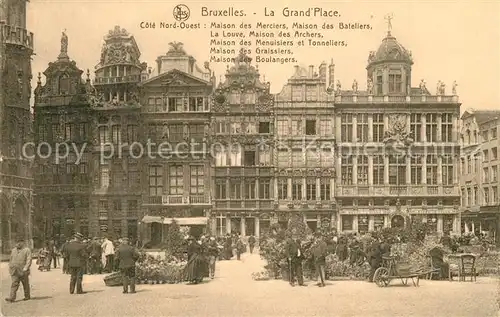 Bruxelles_Bruessel La Grand Place Maison des Merciers Maison des Bateliers Bruxelles_Bruessel