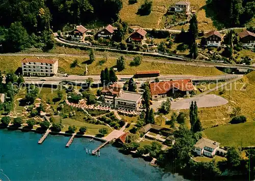 AK / Ansichtskarte Luzern_LU Strandhotel Restaurant Hermitage Fliegeraufnahme Luzern_LU