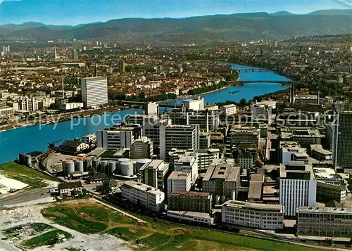 AK / Ansichtskarte Basel_BS Fliegeraufnahme Basel_BS