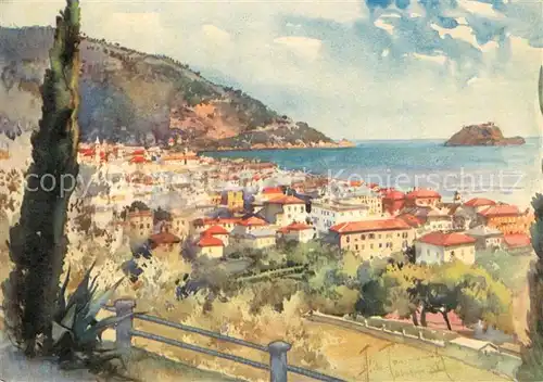 Alassio Panorama con lisola Gallinaria Alassio