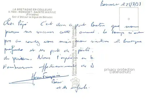 Sainte_Marine Soir d ete sur la digue de Benodet Sainte Marine