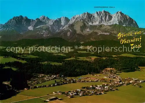 AK / Ansichtskarte Oberndorf_Tirol Erholungsort Kaisergebirge Fliegeraufnahme Oberndorf Tirol