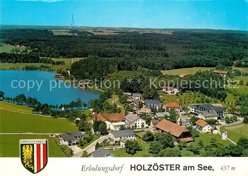 AK / Ansichtskarte Holzoester_See Erholungsdorf Moorbadesee Fliegeraufnahme 