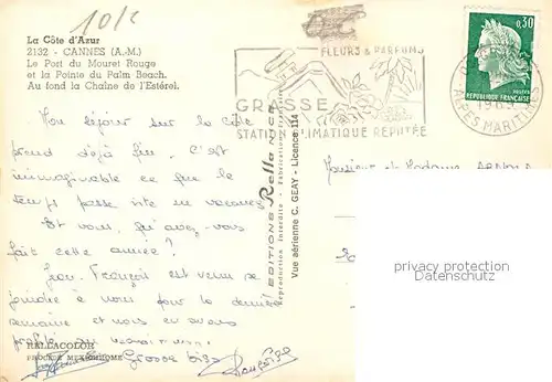 Cannes_Alpes Maritimes Port du Mouret Rouge Pointe du Palm Beach vue aerienne Cannes Alpes Maritimes