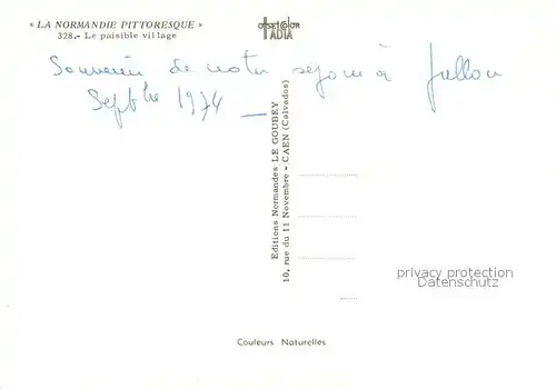 Normandie_Region Paisible village Collection La Normandie Pittoresque Normandie Region