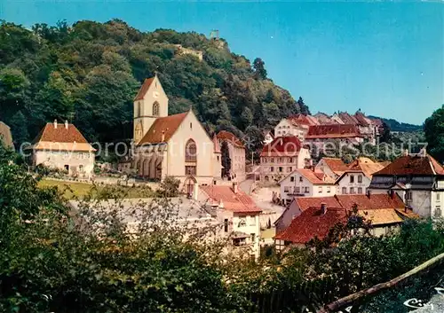 Ferrette_Haut Rhin Eglise Saint Bernard d Aoste et les 2 chateaux Ferrette Haut Rhin