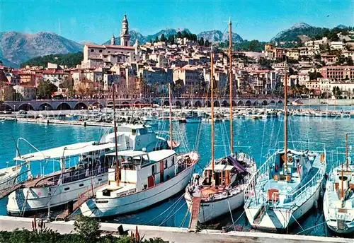 Menton_Alpes_Maritimes Le port et la vieille ville Yachthafen Menton_Alpes_Maritimes