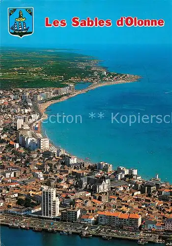 Les_Sables d_Olonne Le port et la plage vue aerienne Les_Sables d_Olonne