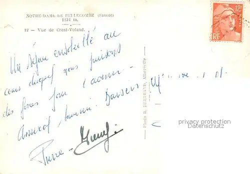 Notre Dame de Bellecombe Vue de Crest Voland Notre Dame de Bellecombe