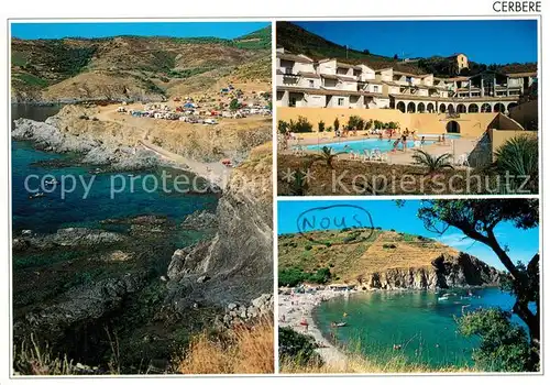 Cerbere Panorama Village de Cap Vermeil Plage et crique de Peyrefite Cerbere