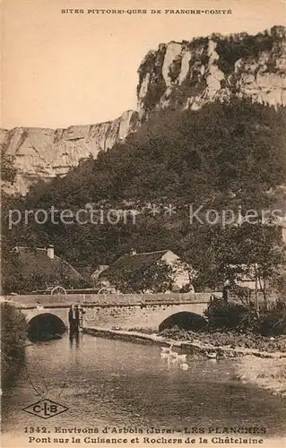 Arbois Les Planches Pont sur la Cuisance et Rochers  Arbois