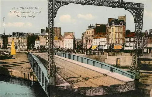 Cherbourg_Octeville_Basse_Normandie Pont tournant ouvrant Cherbourg_Octeville