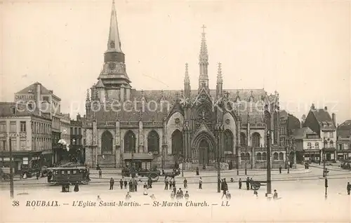 Roubaix Eglsie Saint martin Strassenbahn Roubaix