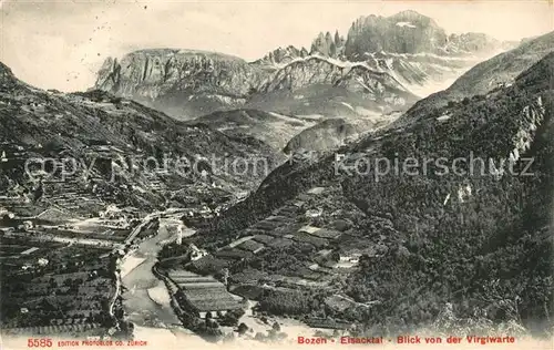 Eisacktal Blick von der Virgiwarte Eisacktal