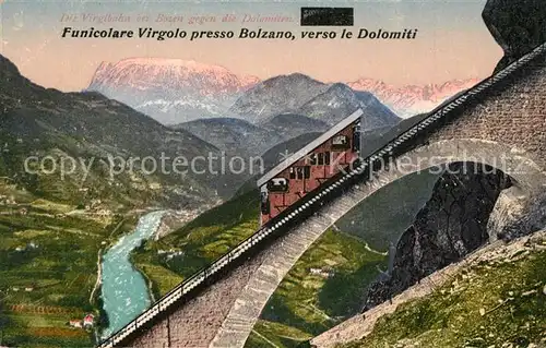 Bolzano Funicolare Virgolo Dolomiti Virglbahn  Bolzano