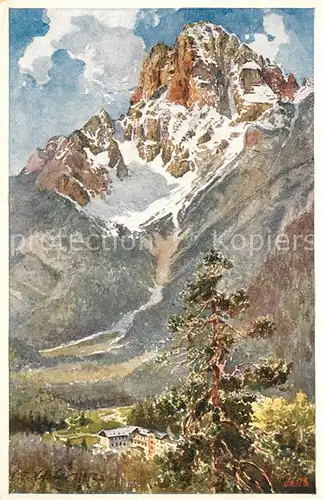 Croda_Rossa Blick von Schluderbach Verlag Deutscher Schulverein Nr. 408 