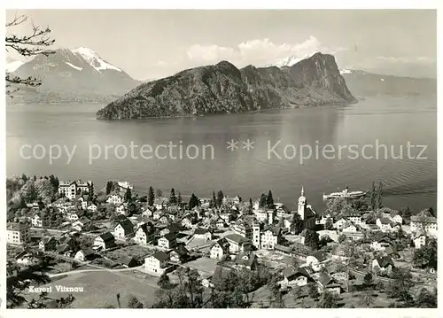 AK / Ansichtskarte Vitznau mit Stanserhorn Buergenstock und Pilatus Vitznau