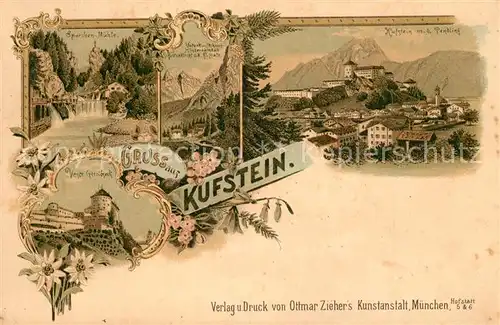 AK / Ansichtskarte Kufstein_Tirol Sparchen Muehle Unterkunftshaus Hinterbaernbad Totenkirchl Kufstein mit Pendling Kufstein_Tirol