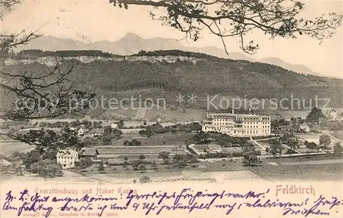 AK / Ansichtskarte Feldkirch_Vorarlberg Exerzitienhaus und Hoher Kasten Feldkirch Vorarlberg