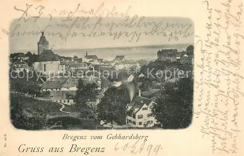 AK / Ansichtskarte Bregenz_Bodensee Blick vom Gebhardsberg Bregenz Bodensee